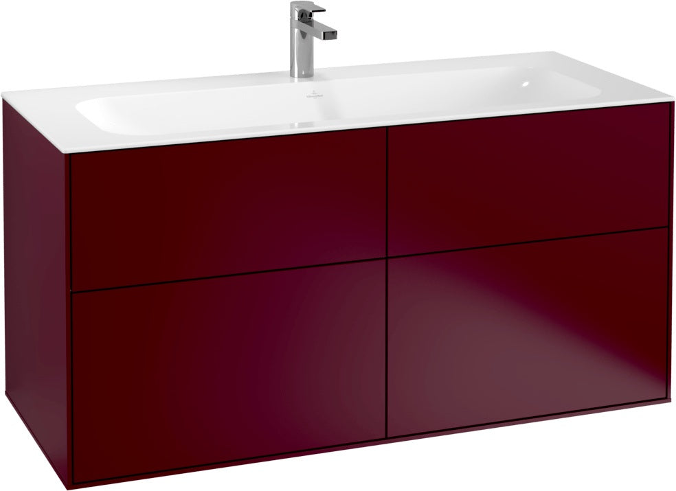 Villeroy & Boch Finion Waschtischunterschrank 1196 mm Glossy White Lacquer mit 4 Auszügen