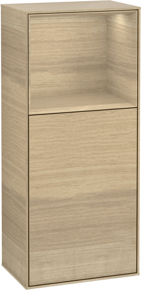Villeroy & Boch Finion Seitenschrank G510GF, 418 mm, Glossy White Lacquer, mit Beleuchtung