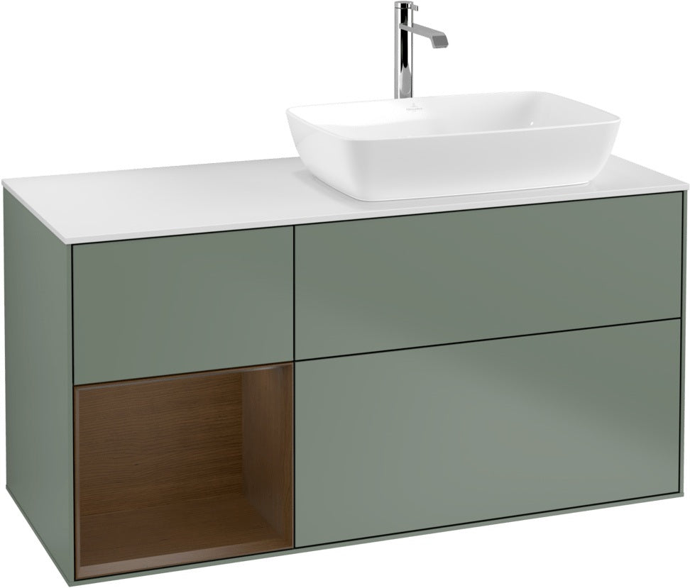 Villeroy & Boch Finion Waschbeckenunterschrank 1200 mm Glossy White Lacquer mit Beleuchtung