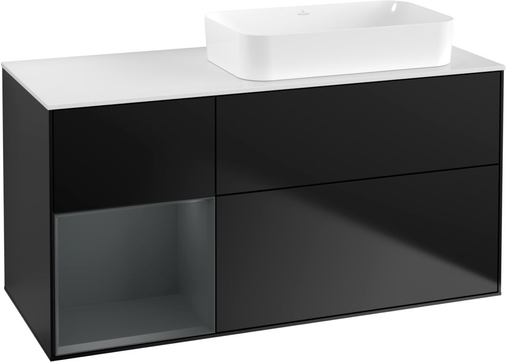 Villeroy & Boch Finion Waschtischunterschrank 1200 mm Glossy White mit Beleuchtung