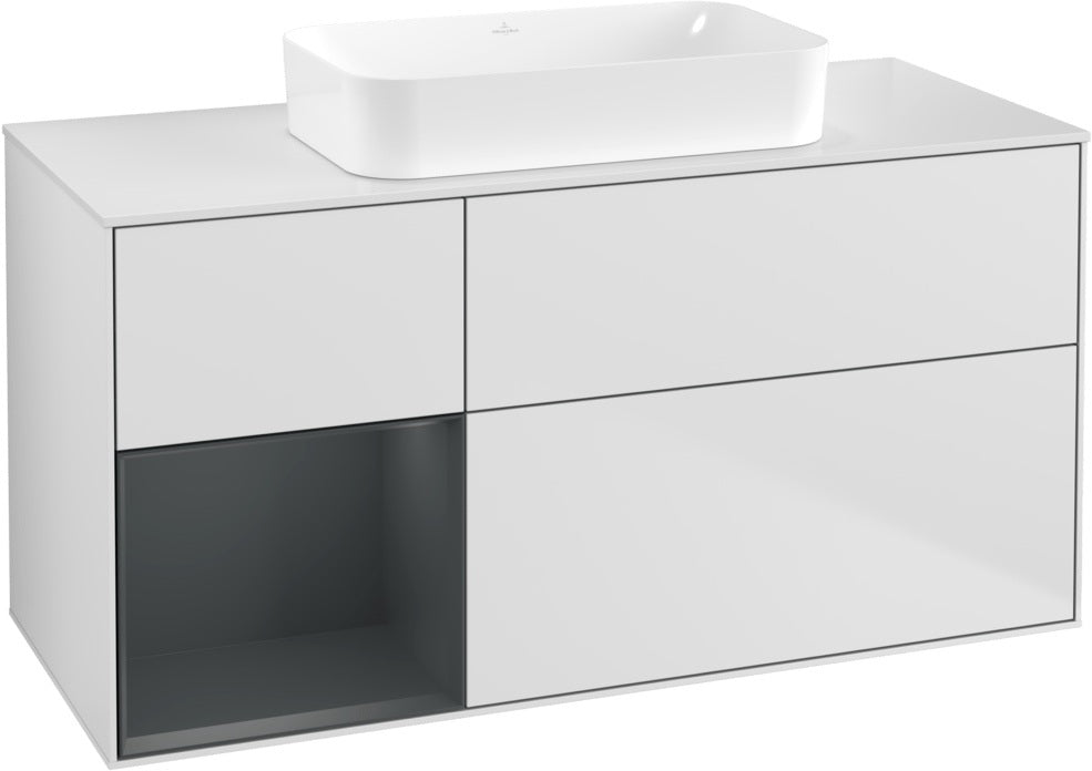 Villeroy & Boch Finion Waschbeckenunterschrank 1200 mm Walnut Veneer mit Beleuchtung