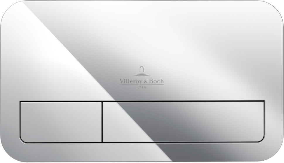 Villeroy & Boch ViConnect Betätigungsplatte 922490 eckig verchromt 253 x 145 mm