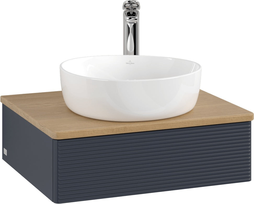Villeroy & Boch Waschtischunterschrank Antao 600 mm Anthrazit Matt mit LED-Auszugsbeleuchtung