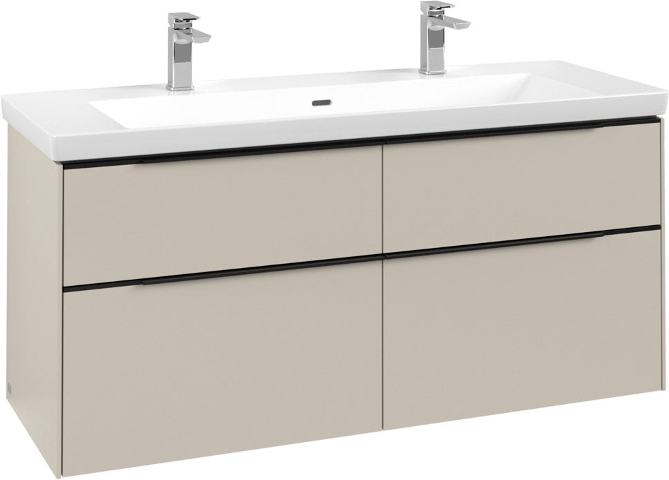 Villeroy & Boch Waschtischunterschrank Subway 3.0 C 602L0, 1272 mm, Brilliant White, mit LED-Beleuchtung