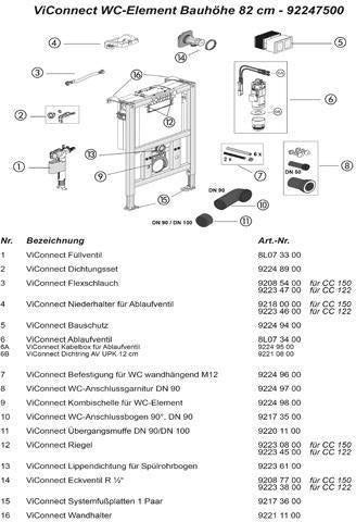 Villeroy & Boch ViConnect WC-Vorwandelement für Trockenbau 525 x 820 x 205 mm Stahl