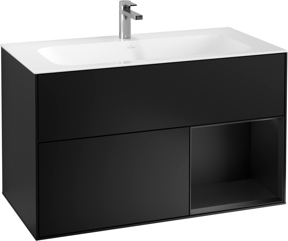 Villeroy & Boch Finion Waschtischunterschrank 996 mm White Matt Lacquer mit Beleuchtung
