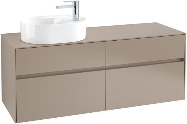 Villeroy & Boch COLLARO Waschtischunterschrank 1200 mm Glossy White mit LED-Beleuchtung und 4 Auszügen