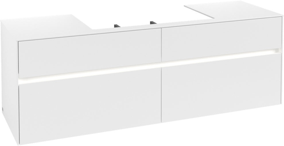 Villeroy & Boch Waschtischunterschrank Collaro C028 B0 1600 mm White Matt mit LED-Beleuchtung