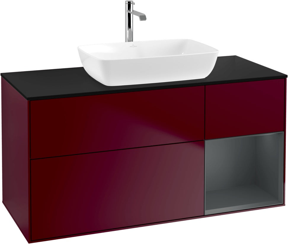 Villeroy & Boch Finion Waschbeckenunterschrank 1200 mm Glossy White Lacquer mit Beleuchtung