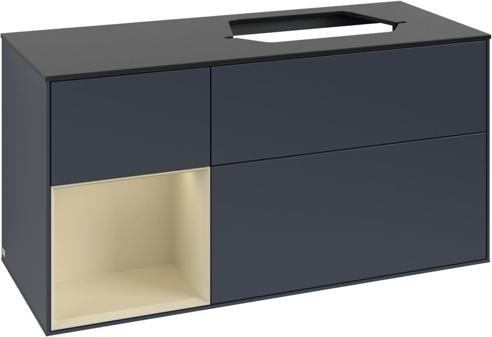 Villeroy & Boch Finion Waschbeckenunterschrank 1200 mm Glossy White Lacquer mit Beleuchtung