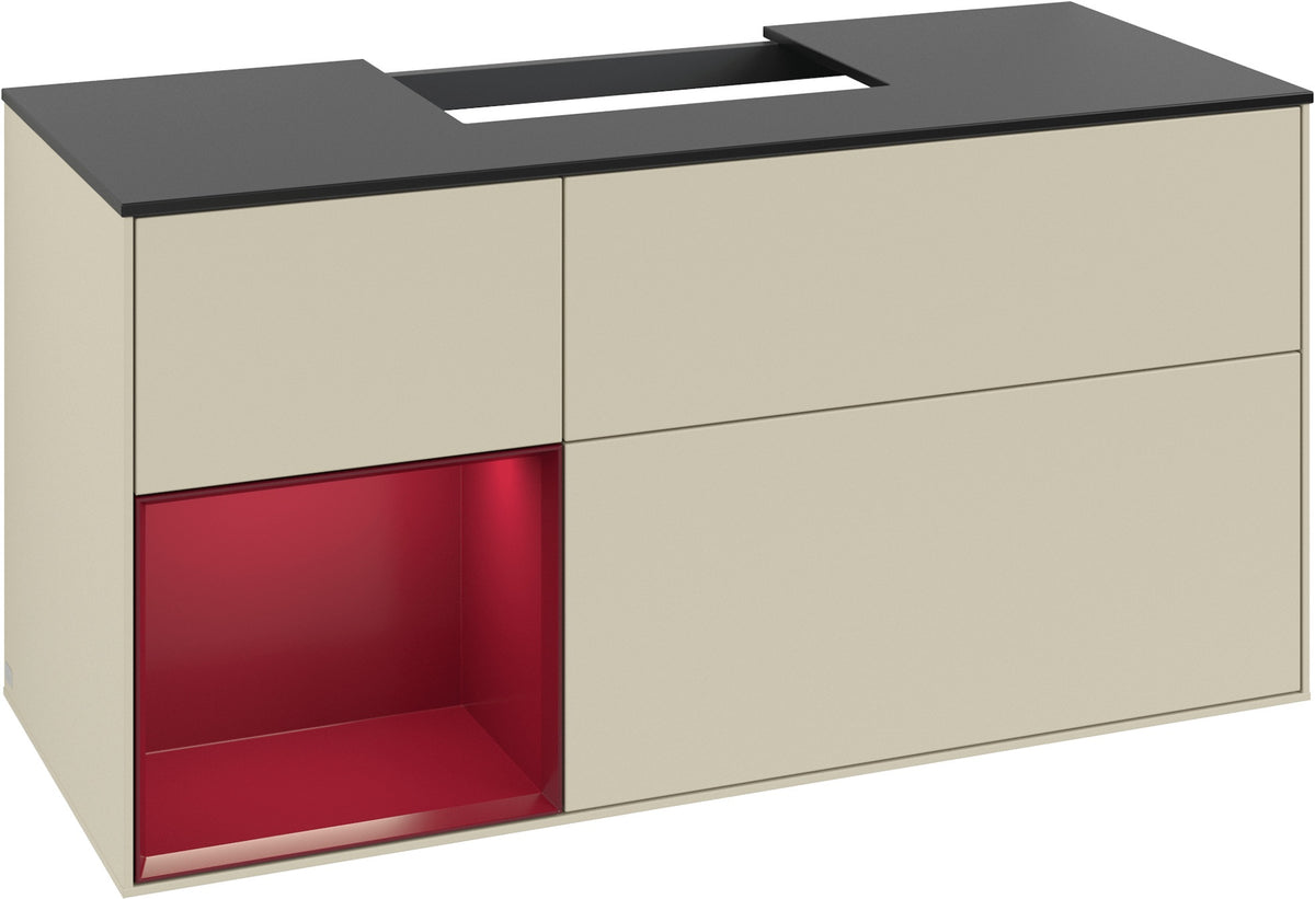 Villeroy & Boch Finion Waschbeckenunterschrank 1200 mm Glossy White mit Beleuchtung