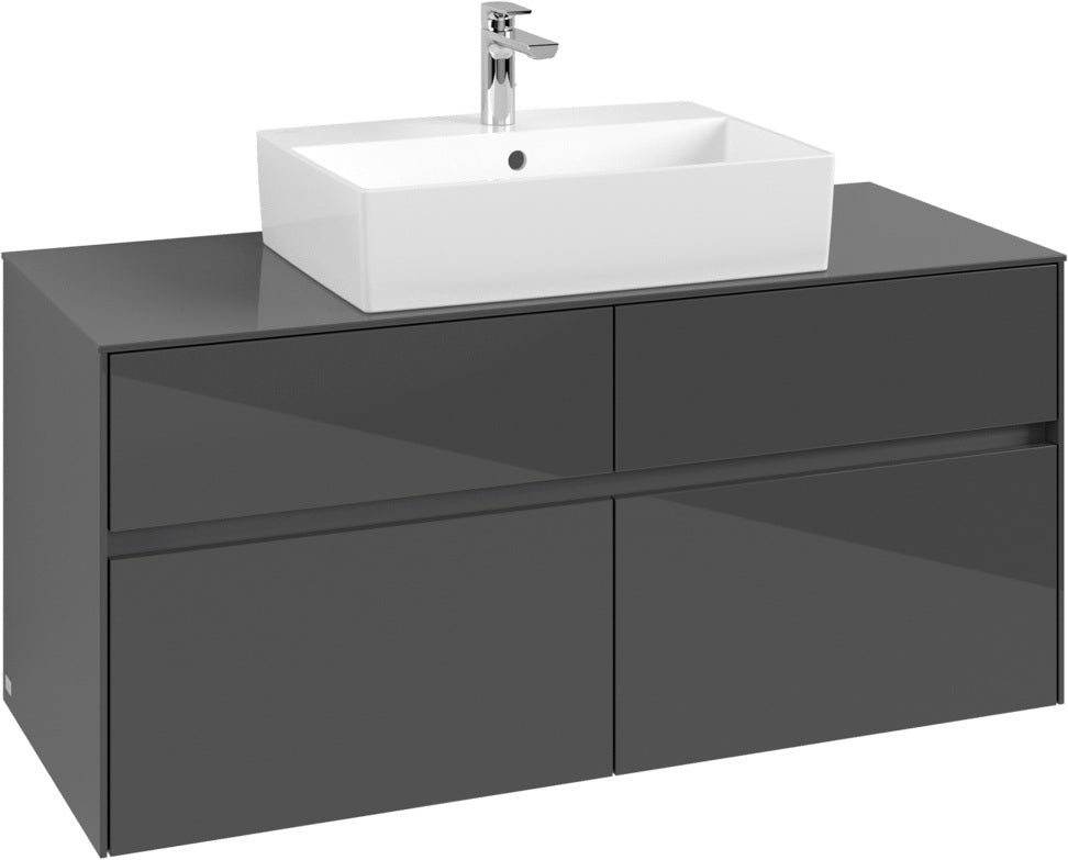 Villeroy & Boch Waschtischunterschrank Collaro C128 Glossy White 1200 mm mit 4 Auszügen