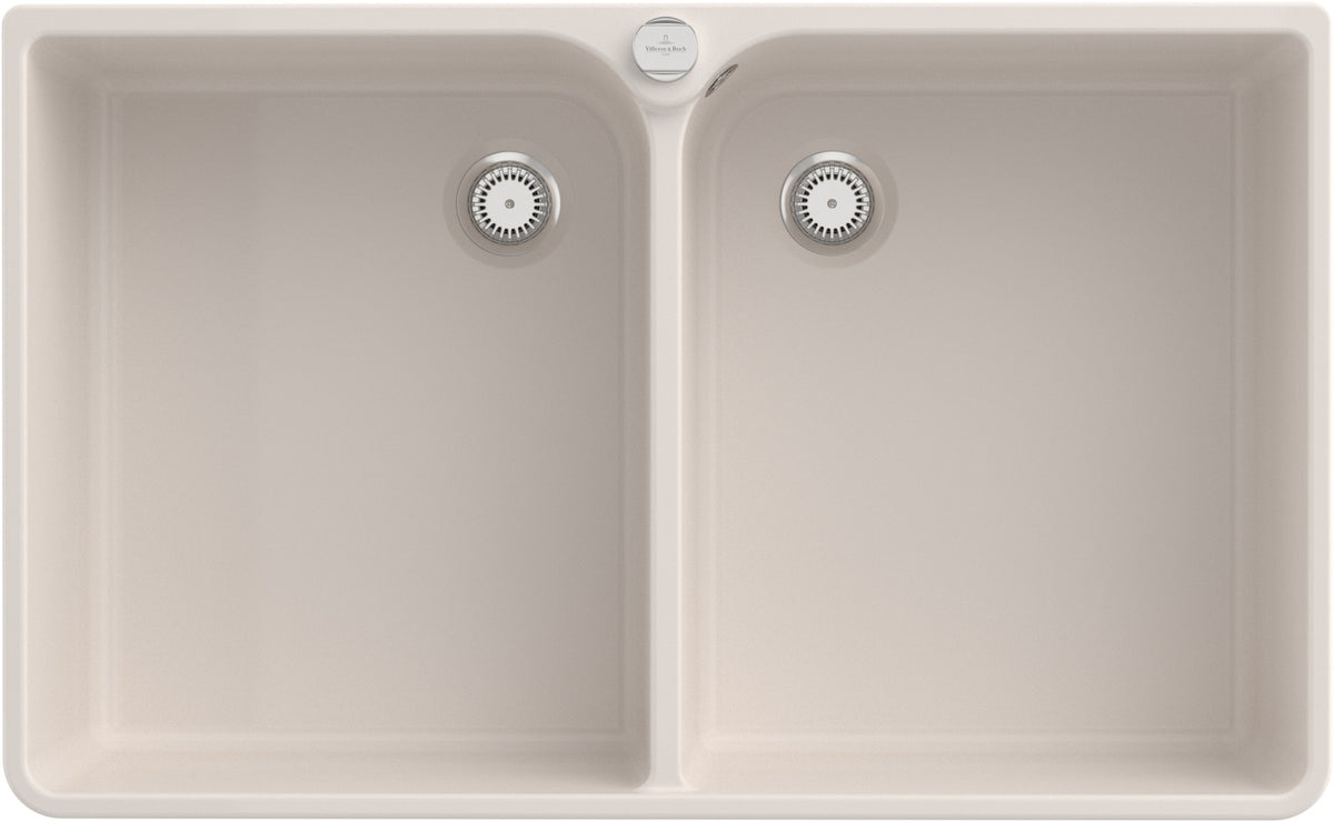 Villeroy & Boch Spülstein Doppelbecken 90 X 900x550mm Crema CeramicPlus