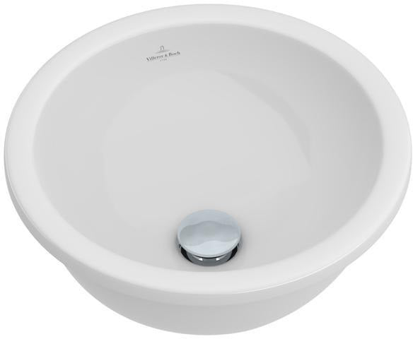 Villeroy & Boch Loop & Friends Unterbauwaschbecken 330 mm rund Weiß Alpin ohne Überlauf