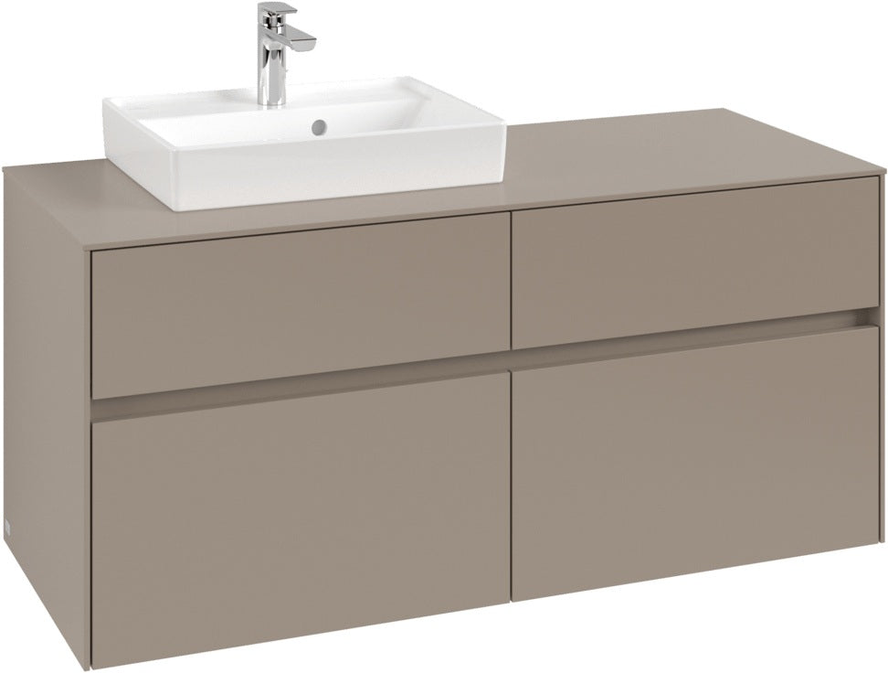 Villeroy & Boch Waschtischunterschrank Collaro C071 1200 mm Taupe mit 4 Auszügen und SoftClosing