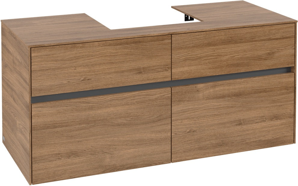 Villeroy & Boch Waschbeckenunterschrank Collaro C070 Kansas Oak 1200 mm mit 4 Auszügen