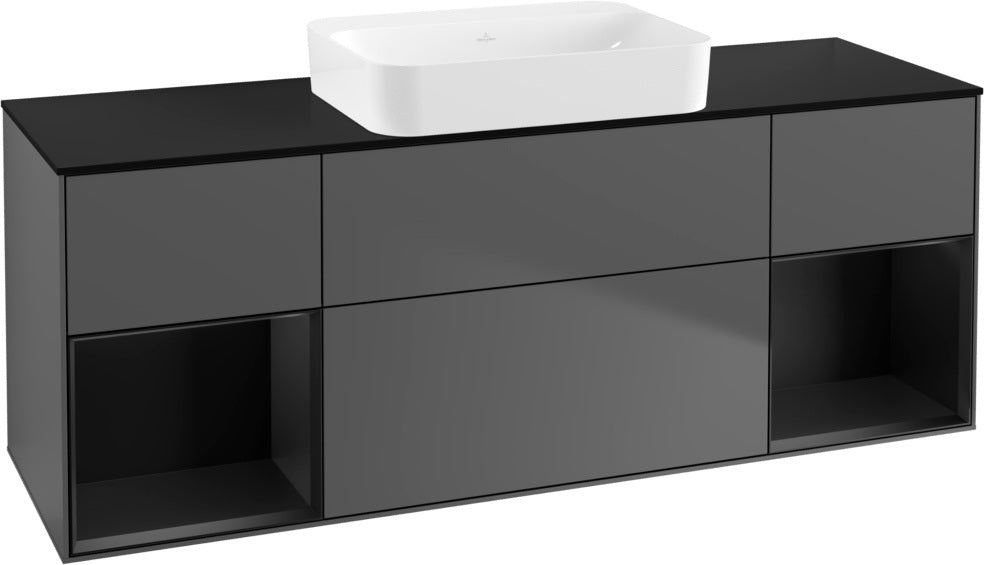 Villeroy & Boch Finion Waschbeckenunterschrank 1600 mm Glossy White Lacquer mit Beleuchtung