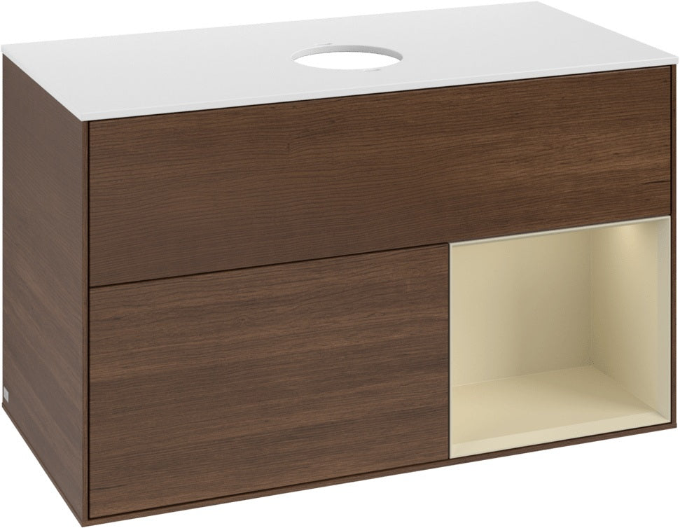 Villeroy & Boch Finion Waschtischunterschrank FA21GFGF 1000 mm Glossy White Lacquer