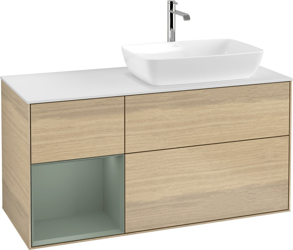 Villeroy & Boch Finion Waschbeckenunterschrank 1200 mm Glossy White Lacquer mit Beleuchtung