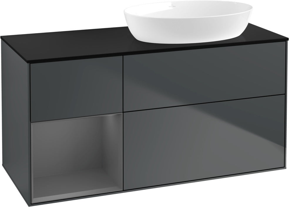 Villeroy & Boch Waschtischunterschrank Finion FA42G 1200 mm Glossy White Lacquer mit Beleuchtung