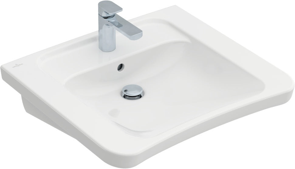 Villeroy & Boch ViCare Wandwaschbecken 650x550mm Rechteckig Weiß Alpin