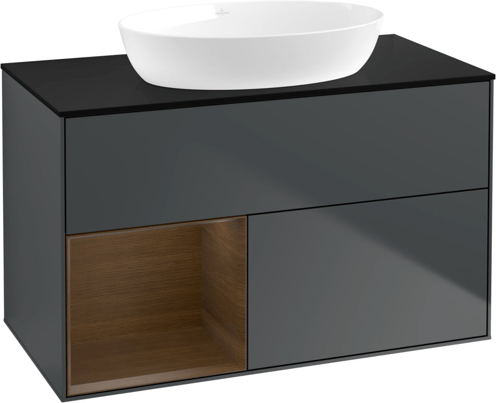 Villeroy & Boch Waschtischunterschrank Finion FA12G 1000 mm Glossy White Lacquer mit Beleuchtung