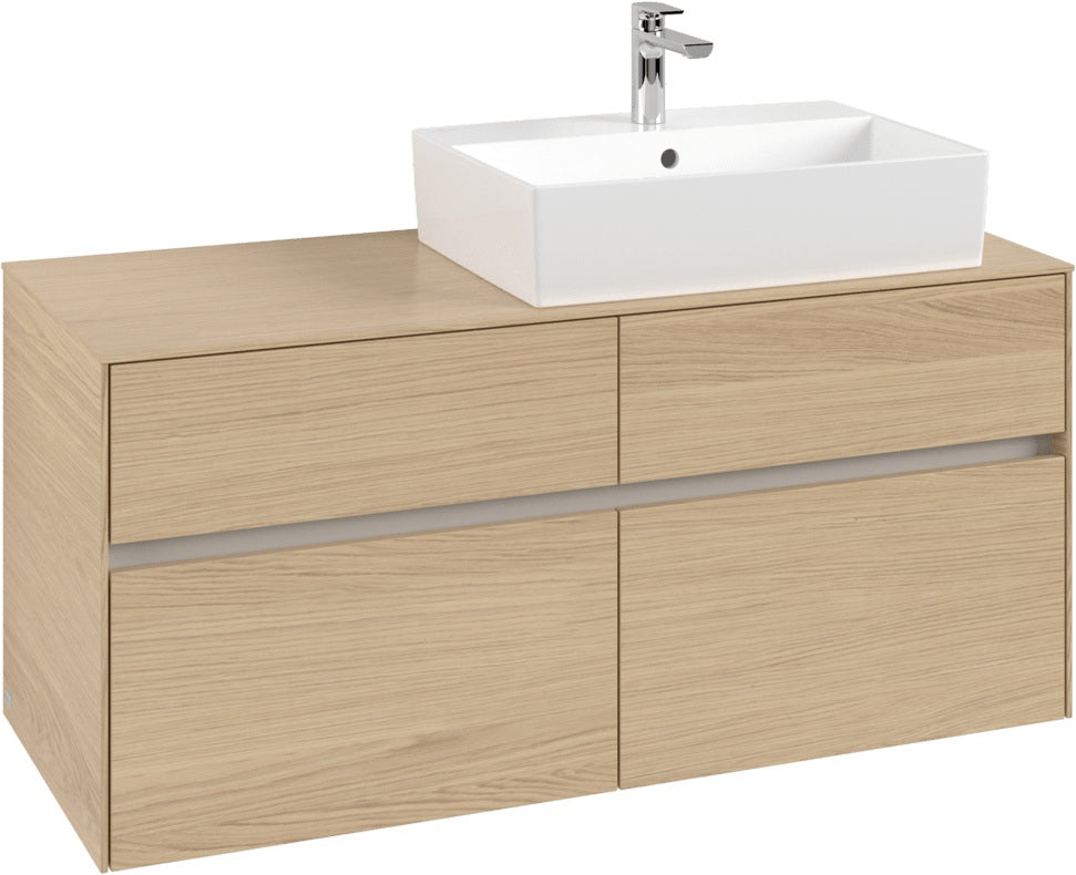 Villeroy & Boch Waschtischunterschrank Collaro C130 Nordic Oak 1200 mm mit 4 Auszügen und Push-Open