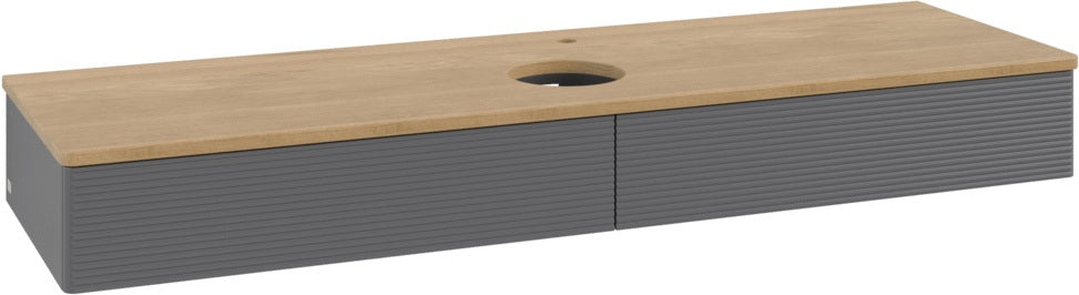 Villeroy & Boch Waschtischunterschrank Antao K14151 1600 mm Anthrazit Matt mit Hahnlochbohrung