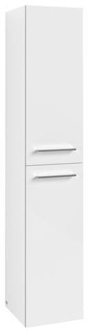 Villeroy & Boch Avento Hochschrank 350 mm Crystal Grey, 2 Türen, links, wandhängend