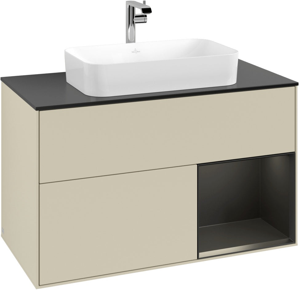 Villeroy & Boch Waschtischunterschrank Finion F252G 1000 mm Glossy White Lacquer mit LED-Beleuchtung
