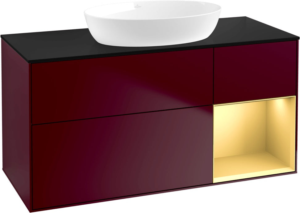 Villeroy & Boch Finion Waschtischunterschrank FA72GFGF 1200 mm Glossy White Lacquer mit LED-Beleuchtung