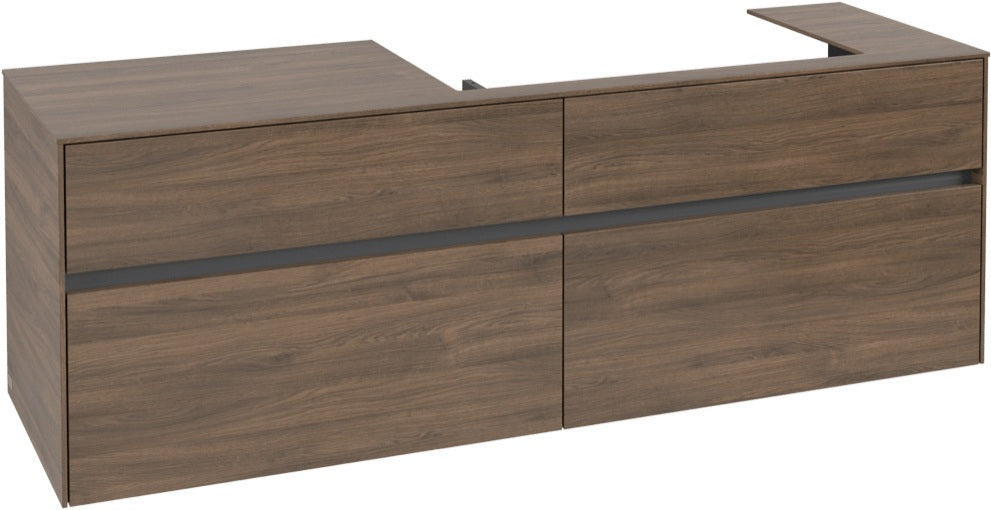 Villeroy & Boch Waschtischunterschrank Collaro C02700 Arizona Oak 1600 mm mit 4 Auszügen