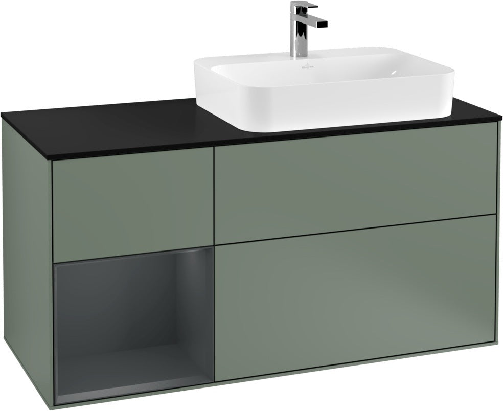 Villeroy & Boch Finion Waschbeckenunterschrank 1200 mm Glossy White Lacquer mit Beleuchtung