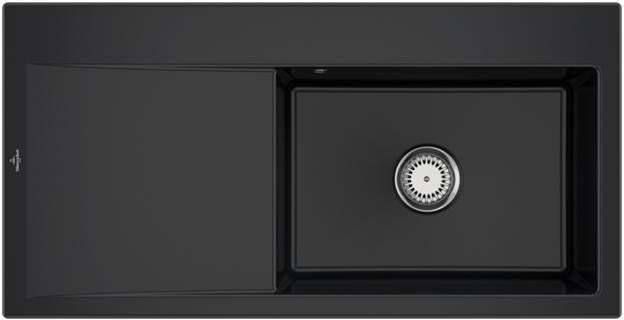 Villeroy & Boch Subway Style 60 Einbauspüle Keramik Ebony CeramicPlus 1000 mm