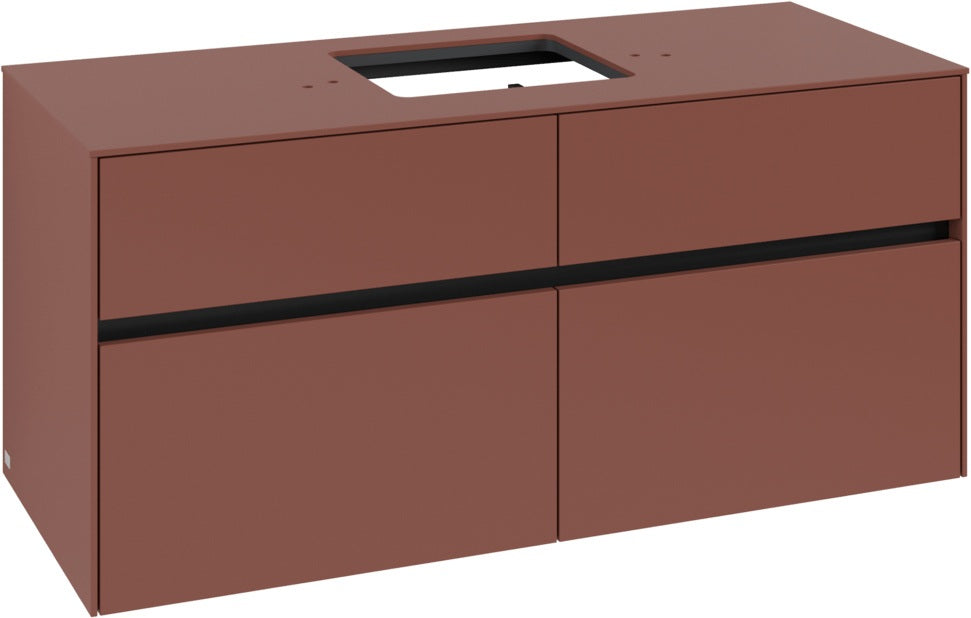 Villeroy & Boch Waschtischunterschrank Collaro C128 B0 1200 mm White Oak mit LED-Beleuchtung