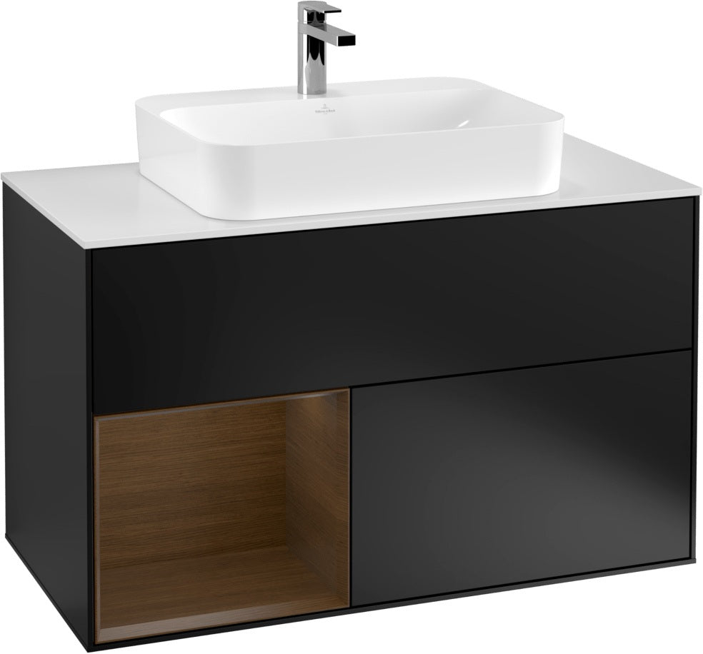 Villeroy & Boch Finion Waschtischunterschrank 1000 mm White Matt Lacquer mit LED-Beleuchtung