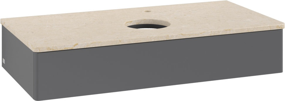 Villeroy & Boch Waschtischunterschrank Antao 1000 mm Anthrazit Matt Lack mit Hahnlochbohrung