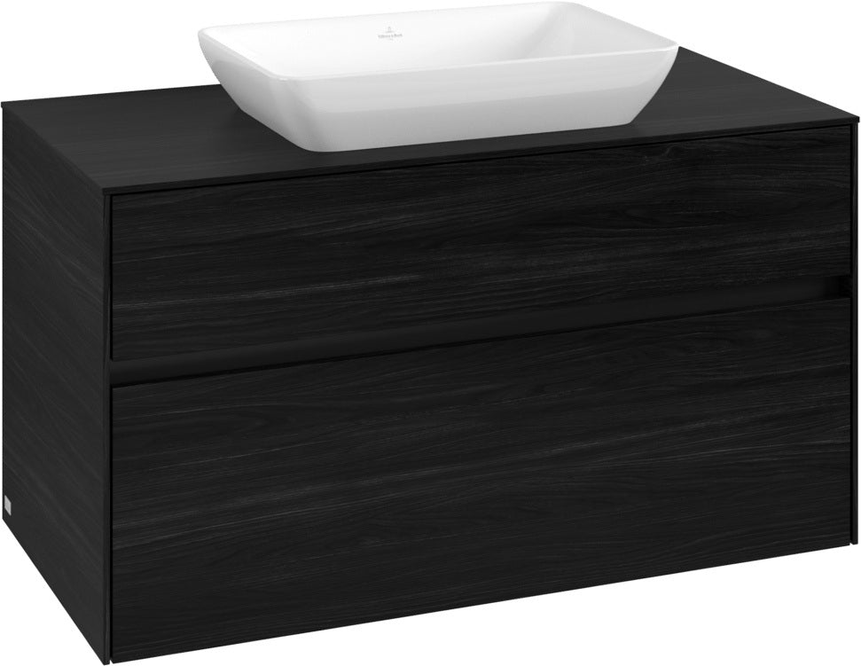Villeroy & Boch Waschtischunterschrank Collaro C109 B0 1000 mm Black Oak mit Beleuchtung & SoftClosing