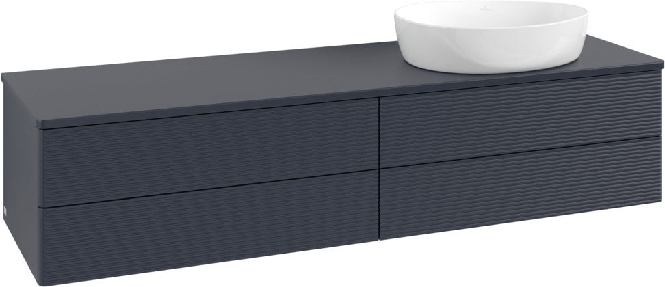Villeroy & Boch Waschtischunterschrank Antao 1600 mm Anthrazit Matt Lack 4 Auszüge