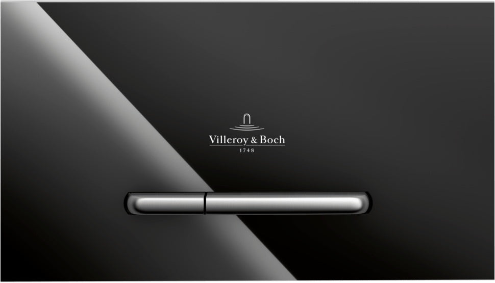 Villeroy & Boch ViConnect Betätigungsplatte Glass Glossy Grey eckig 2-Tasten