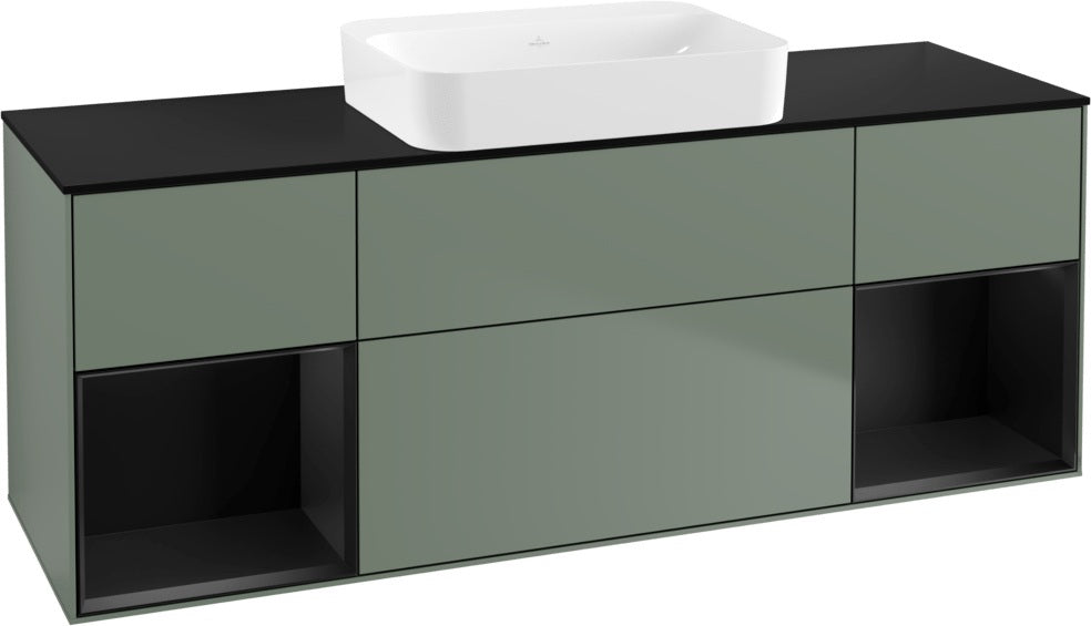 Villeroy & Boch Finion Waschbeckenunterschrank 1600 mm Glossy White Lacquer mit Beleuchtung