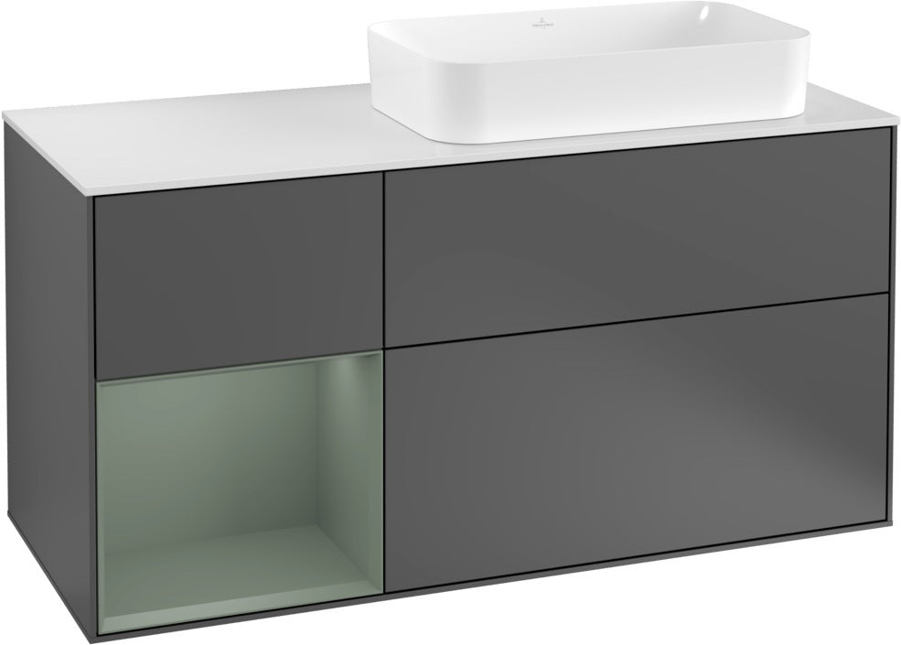 Villeroy & Boch Waschtischunterschrank Finion F271G 1200 mm Glossy White Lacquer mit Beleuchtung
