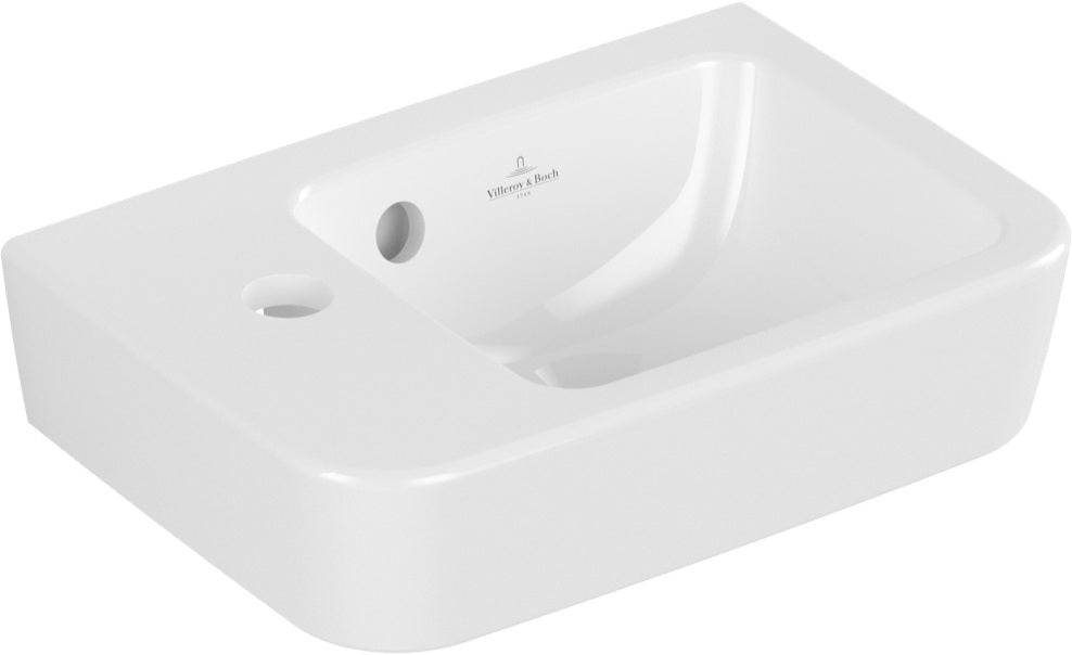 Villeroy & Boch Handwaschbecken O.novo 434236 – 360 x 250 x 145 mm, Eckig, Weiß Alpin