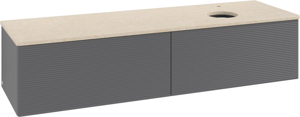 Villeroy & Boch Antao Waschtischunterschrank 1600 mm Anthrazit Matt – 2 Auszüge, Push-to-Open