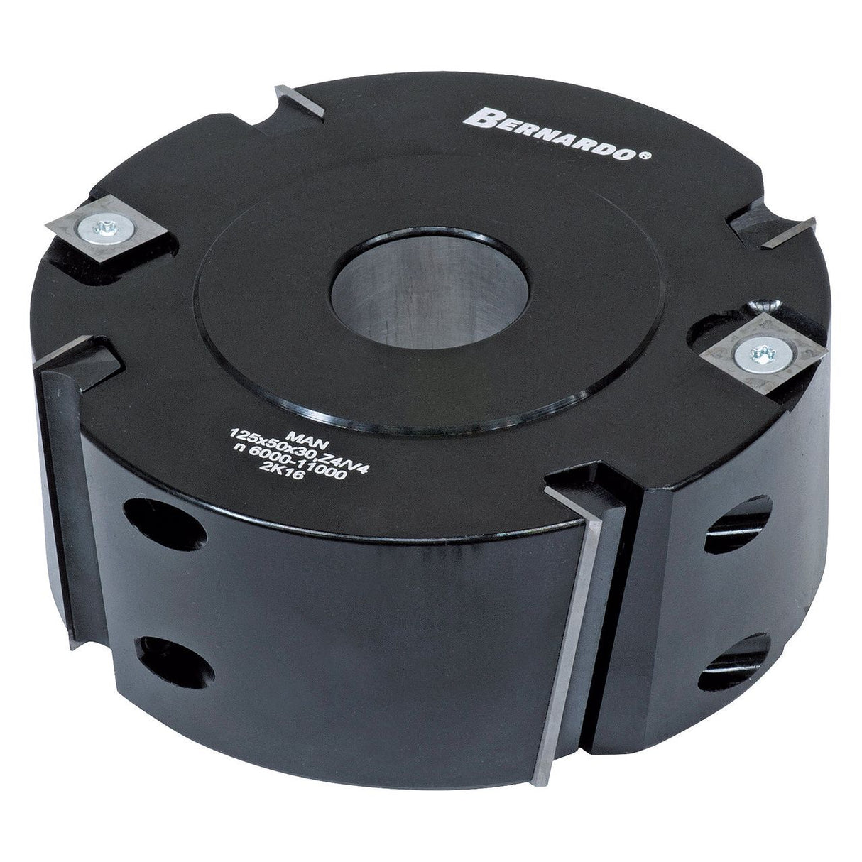 BERNARDO Fräswerkzeuge Holz – Modell Falzmesserkopf 125 x 50 x 30 mm - Z4 / V4 16-2235