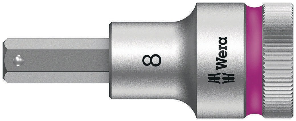WERA Steckschlüsseleinsatz 8740 C HF 1/2 Zoll SW 10 mm L.140 mm mit Haltefunktion