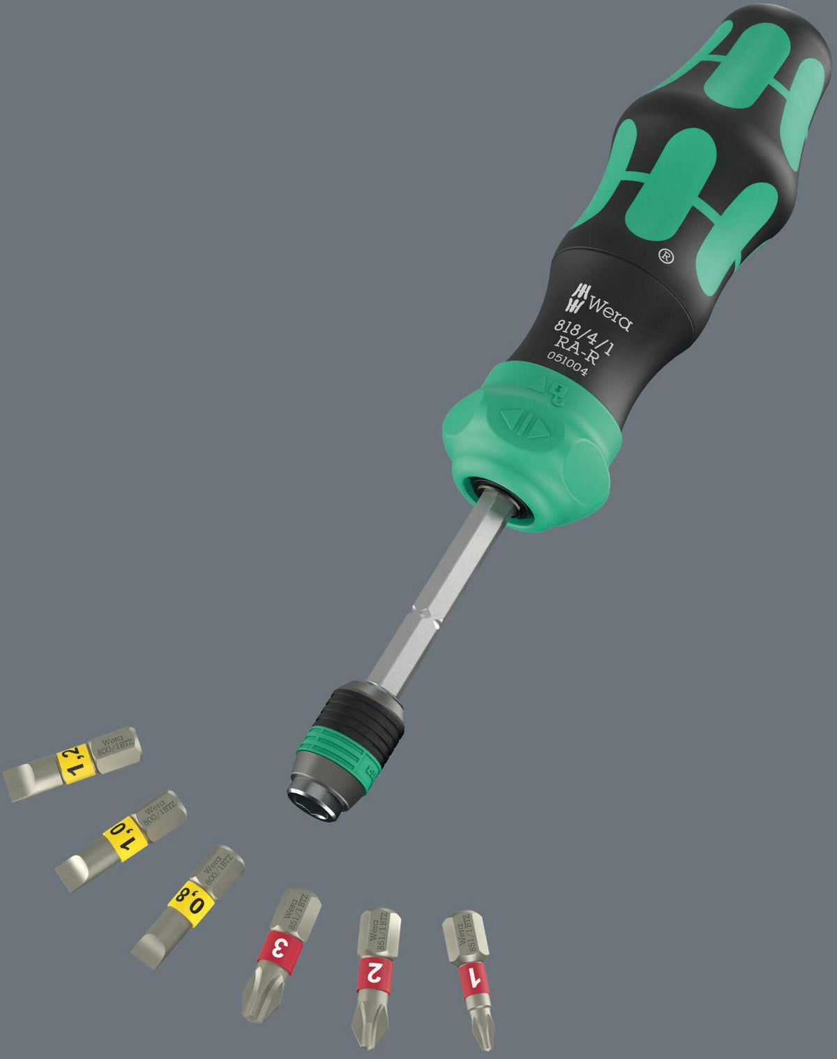WERA Magazinbithalter Kraftform Kompakt 20 RA-R 6-tlg. mit Ratsche und Rapidaptor