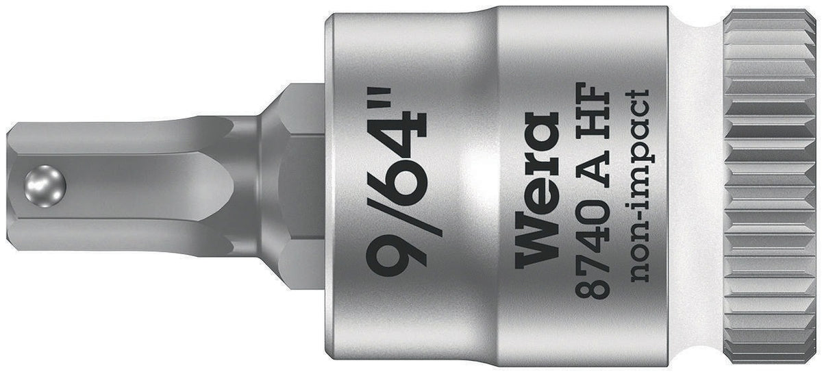 WERA Steckschlüsseleinsatz 8740 A HF 1/4 Zoll SW 5/16 Zoll mit Haltefunktion und Farbleitsystem