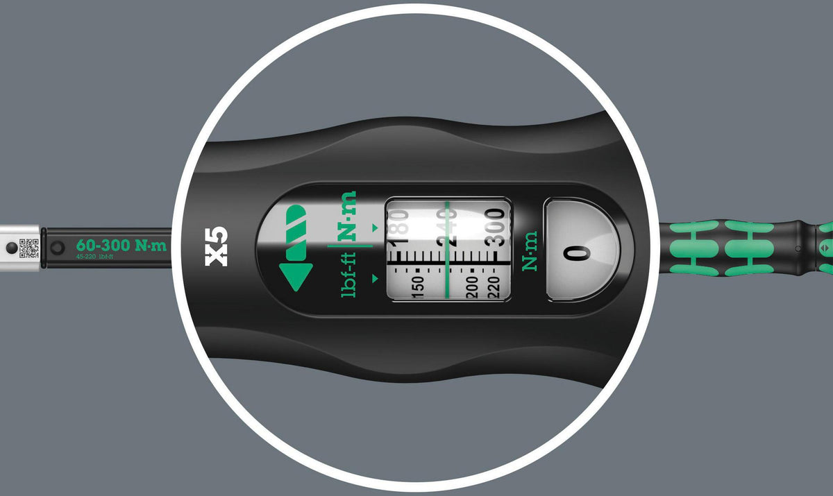 WERA Drehmomentschlüssel Click-Torque X 1, 2,5-25 Nm, 9x12 mm, automatisch auslösend, ±4 % Genauigkeit