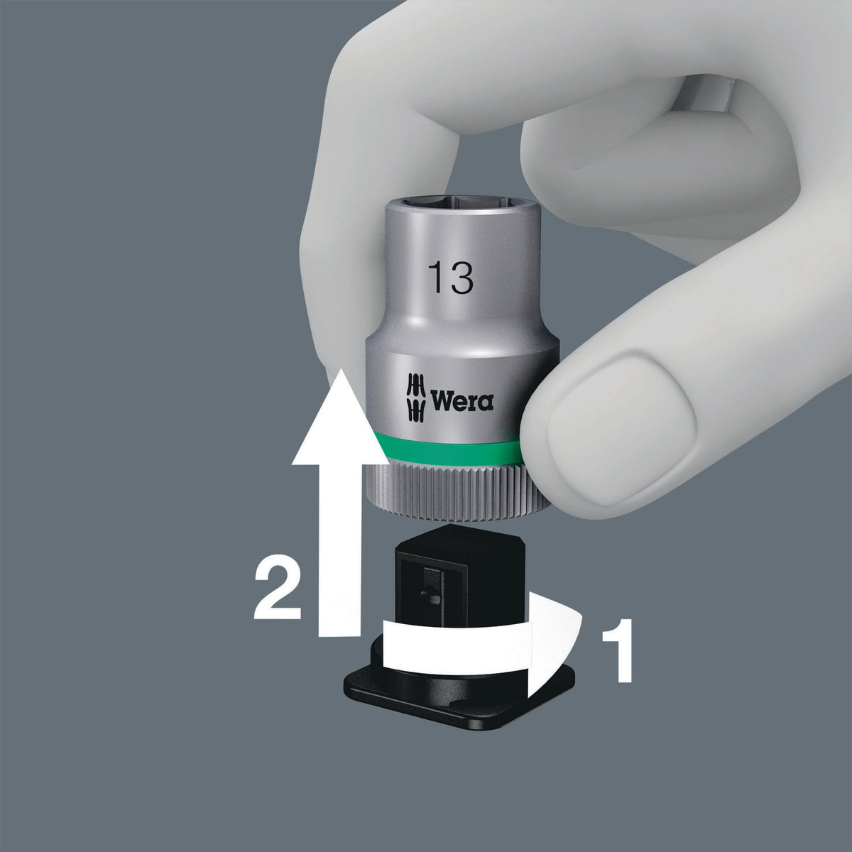 WERA Steckschlüsselsatz 8100 SA 6, 28-teilig, 1/4 Zoll, SW 5-13 mm, 72 Zähne